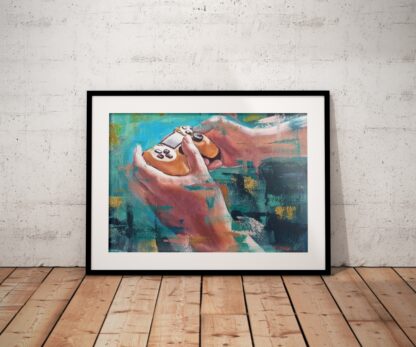 Gamer Painting – Abstract PS4 Art - Image 2