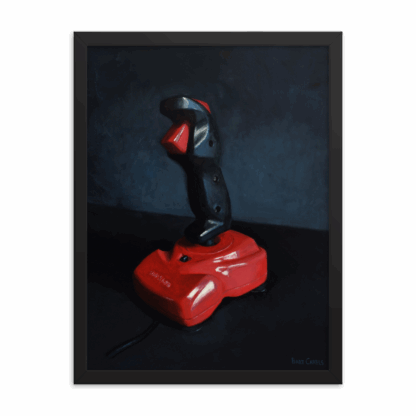 QuickJoy III Supercharger Arcade Joystick Painting – Retro Gaming Art - Image 4