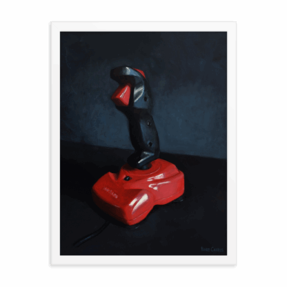 QuickJoy III Supercharger Arcade Joystick Painting – Retro Gaming Art - Image 3