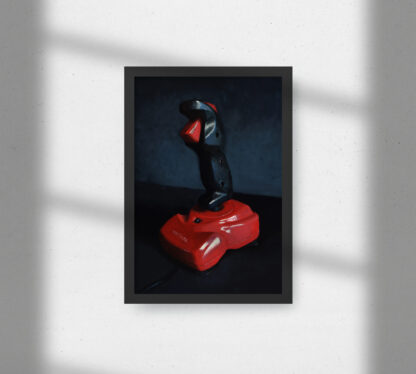 QuickJoy III Supercharger Arcade Joystick Painting – Retro Gaming Art - Image 2
