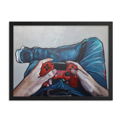 Console Gamer Painting – First-Person View with PS4 Controller - Image 3