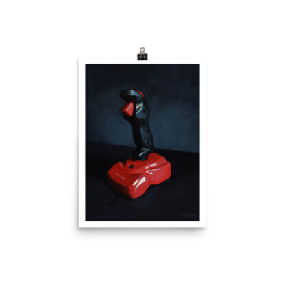 Arcade Retro Joystick Poster – Quickjoy III Supercharger Gaming Art Print - Image 3