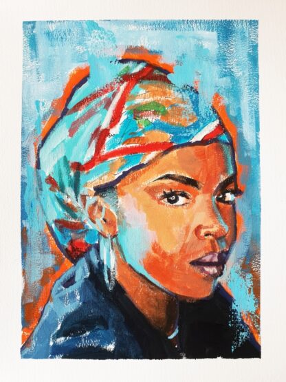 Lauryn Hill Painting – Expressive Hip-Hop Portrait in Acrylic