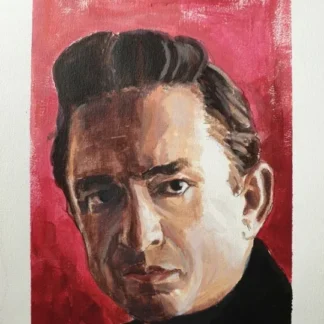 Johnny Cash Original Painting by Bart Carels