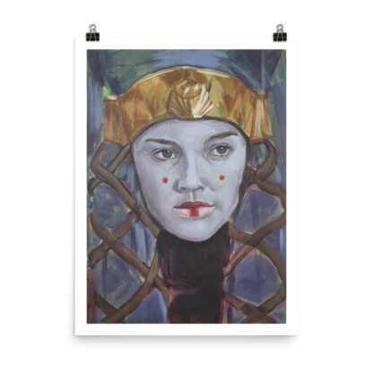 Queen Amidala (Padme) art print by Bart Carels capturing iconic Star Wars elegance.
