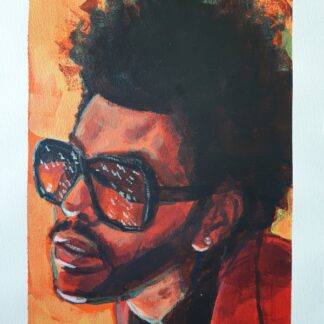 The Weeknd Painting – Cinematic Acrylic Portrait by Bart Carels