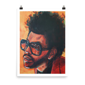 The Weeknd art print poster on archival paper by Bart Carels