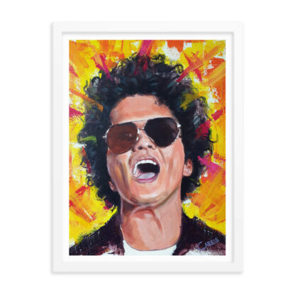 Bruno Mars Framed poster - Bruno Mars Art Print - Bruno Mars Gift- Bruno Mars Decor - Pop Music Wall Art - Image 2