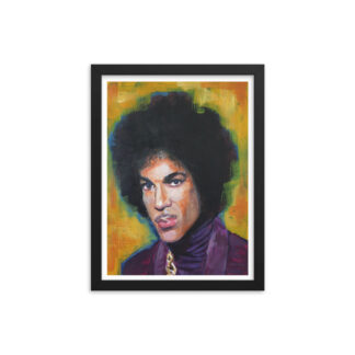 Studio Bart Carels Prince Framed poster - Prince Art Print - Prince Gift - Pop Artwork - Music Wall Art - Music Decor - Prince Painting