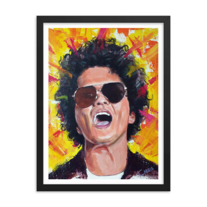 Bruno Mars Framed poster - Bruno Mars Art Print - Bruno Mars Gift- Bruno Mars Decor - Pop Music Wall Art - Image 4