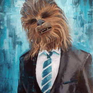 Chewbacca Star Wars Painting by Bart Carels