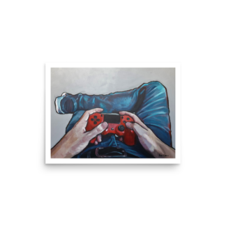 Gamer Art Print – “First Person Gamer” Video Game Poster - 12×16