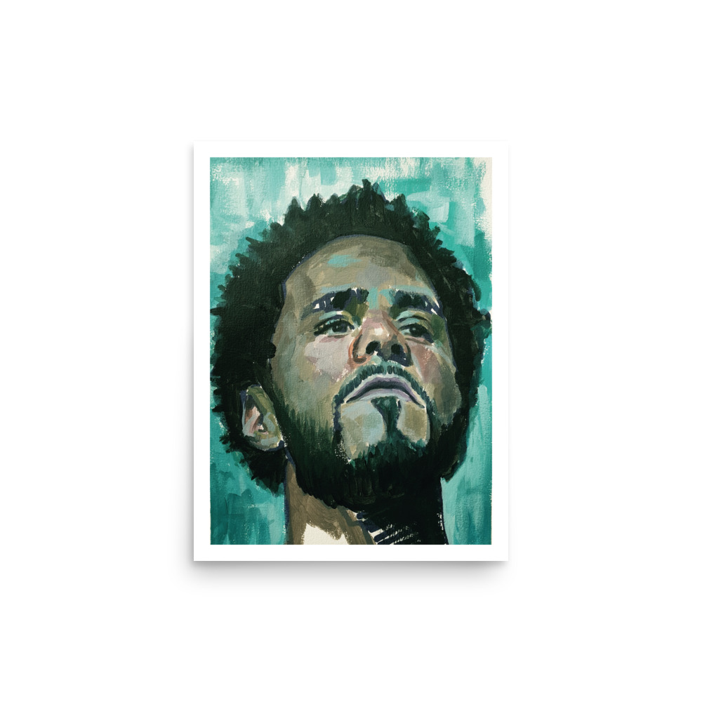 J Cole Art Print – Celebrity Rap Poster - Image 2