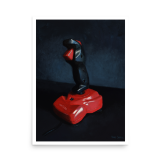 Arcade Retro Joystick Poster – Quickjoy III Supercharger Gaming Art Print